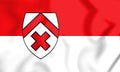 3D Flag of Versmold North Rhine-Westphalia, Germany. Royalty Free Stock Photo