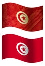 Tunisia 3D country flag, two styles