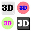 3D. flat vector icon