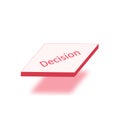 3D Floating flowchart elements - Decision