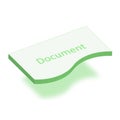 3D Floating flowchart elements - Document