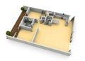 3d floorplan from above