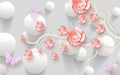 3d flower design wallpaper background, Royalty Free Stock Photo