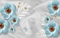 3d flower design wallpaper background, Royalty Free Stock Photo