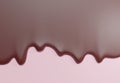 3D of flowing chocolate liquid texture on pink background Royalty Free Stock Photo