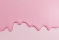 3D of flowing pink liquid texture on pink background