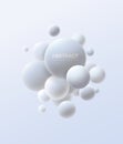 3d flowing spheres. Royalty Free Stock Photo