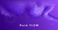 3d Fluid Vector. Flow Vibrant Motion. Gradient