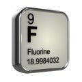 3d Fluorine element Royalty Free Stock Photo