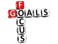 3D Focus Goals Crossword cube words Royalty Free Stock Photo