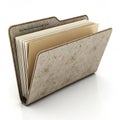 3D folder archive isolated on white background Royalty Free Stock Photo