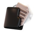 3d folder with documents icon for file management data storage and office organization concept Royalty Free Stock Photo