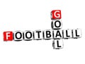 3D Football Goal Crossword on white background Royalty Free Stock Photo