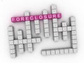 3d Foreclosure Concept word cloud