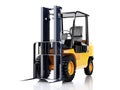 3d Forklift truck. cargo. white background