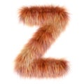 3d Fox cartoon funny creative fur letter Z