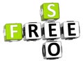 3D Free Seo Crossword Royalty Free Stock Photo