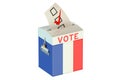 3D French election ballot box for collecting votes