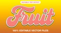 3d fresh fruit editable text effect Royalty Free Stock Photo
