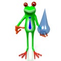 3D frog - water concept