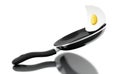 3d Frying pan with egg