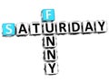 3D Funny Saturday Crossword Royalty Free Stock Photo