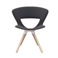 3d Furniture front view black modern chair isolated on a white background, Decoration Design for Dining