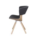 3d Furniture side view black modern chair isolated on a white background, Decoration Design for Dining