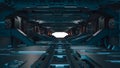 3d futuristic space facility corridor