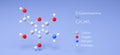 d-galactosamine molecule, molecular structures, pyranose form of d-galactosamine, 3d model, Structural Chemical Formula and Atoms