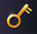 3D game key icon concept