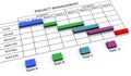 3d gantt chart project management Royalty Free Stock Photo