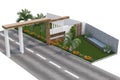 3d gate elevation design for architecture