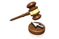 3D gavel - online/ Internet auction concept Royalty Free Stock Photo