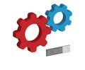 3d gear. Color volumetric icon for websites, applications, social networks