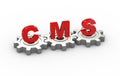 3d gears cms concept Royalty Free Stock Photo