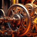 3d gears cog whell background , business teamwork and industry metaphor