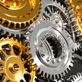 3d gears cog whell background , business teamwork and industry metaphor