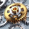 3d gears cog whell background , business teamwork and industry metaphor