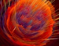 A futuristic 3D layer zoom in speed effect with colorful background
