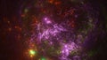 3d effect - abstract space nebula scene Royalty Free Stock Photo