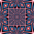 3D Generative render of colorful background tile