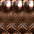 3D render of glass pattern seamless tile with color back lights