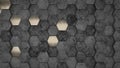 3D Geometric Abstract Hexagonal Wallpaper Background