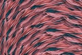 3D geometric background. Vivid abstraction with distributed shapes.