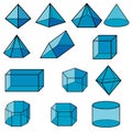 3d geometric for kid vector