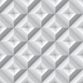 3d geometric pattern with pyramids. Abstract gray seamless background Royalty Free Stock Photo