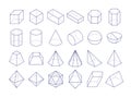 3D geometric shapes Royalty Free Stock Photo