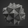 A 3D geometric structure composed of numerous interlocking triangular pyramids Royalty Free Stock Photo