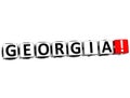 3D Georgia Button Click Here Block Text